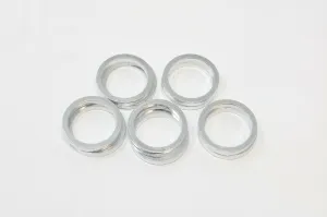 10 X AHEAD HEADSET SPACERS 1 1/8" 28.6MM FORK STEERER 5MM ALLOY WASHERS SILVER