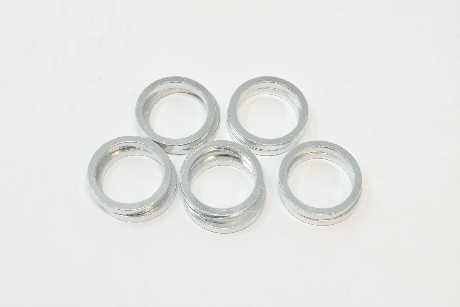 10 X AHEAD HEADSET SPACERS 1 1/8" 28.6MM FORK STEERER 5MM ALLOY WASHERS SILVER