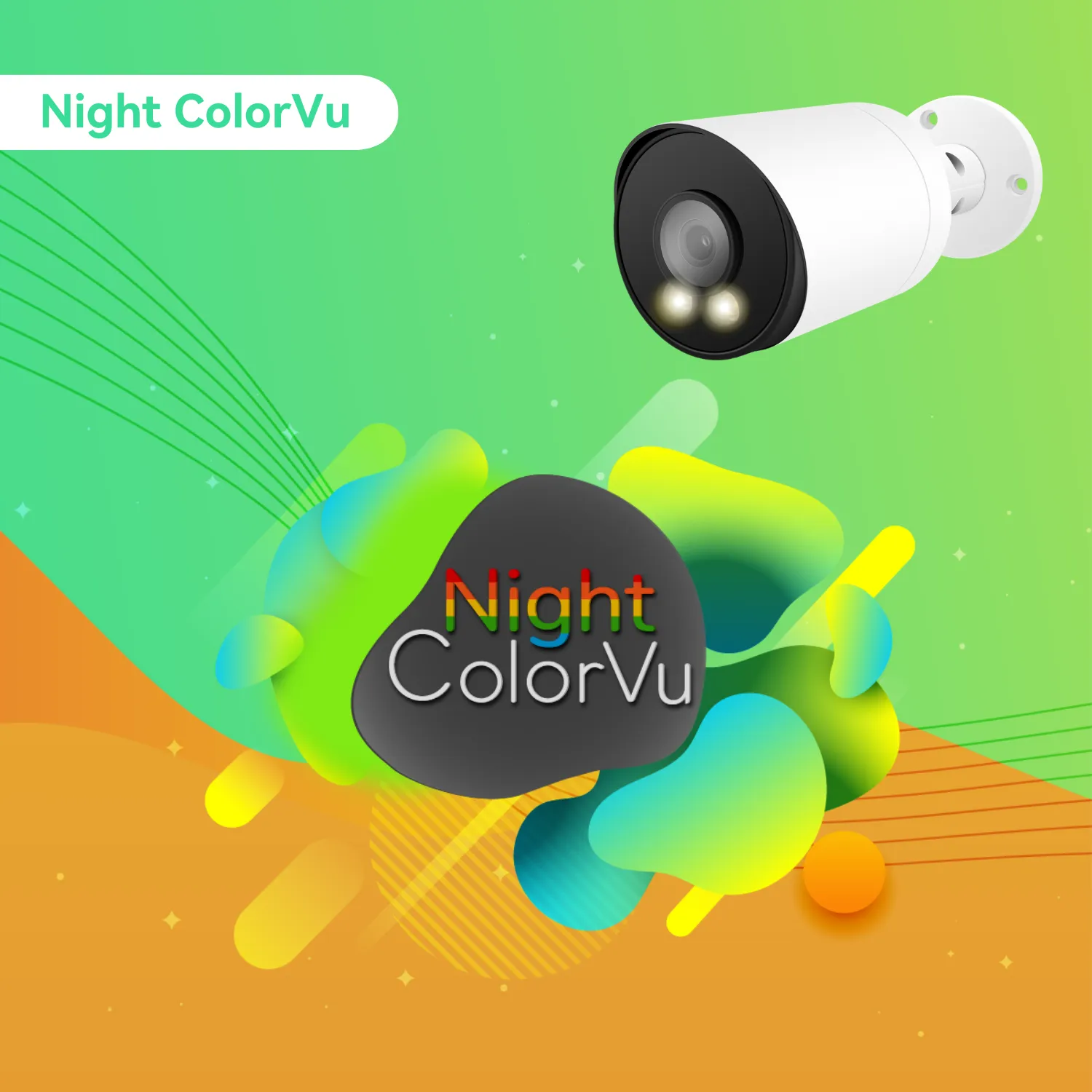 16CH PoE IP Camera System with (8) 4K Night Color Vision Cameras, 4TB HDD