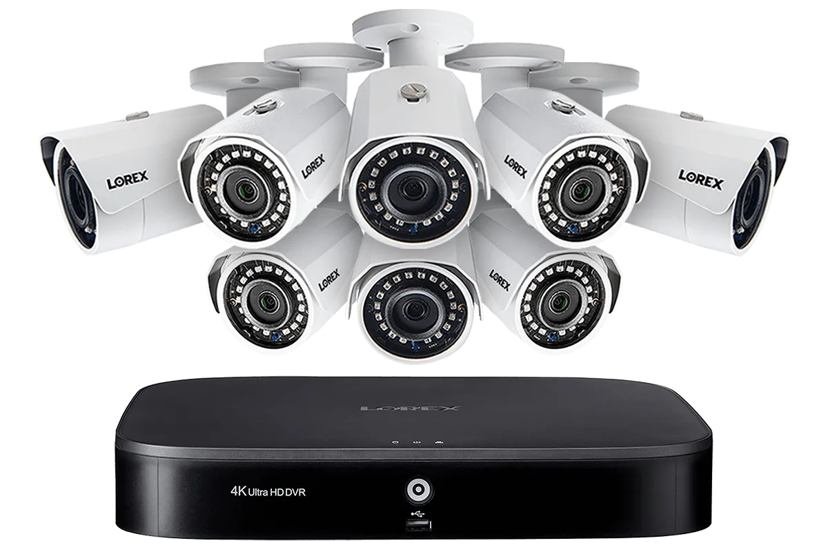 2K Super HD 8-Channel Security System with Eight 2K (5MP) Cameras, Advanced Motion Detection and Smart Home Voice Control