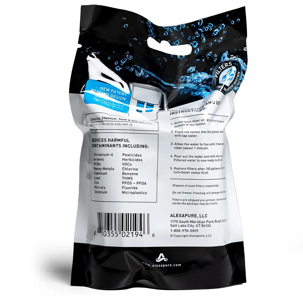 Alexapure Pitcher Genuine Replacement Water Filters