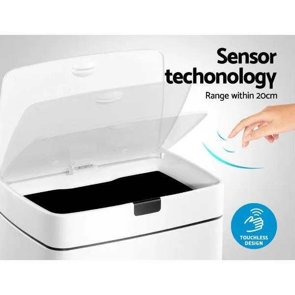 Automatic Motion Sensor Rubbish Bin 45L - White