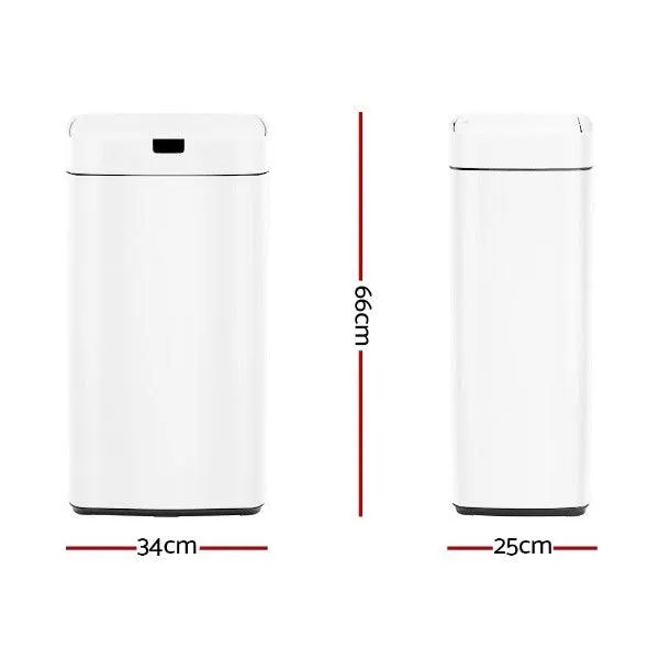 Automatic Motion Sensor Rubbish Bin 45L - White