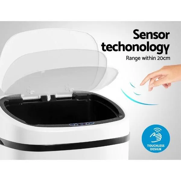 Automatic Motion Sensor Rubbish Bin 68L - White