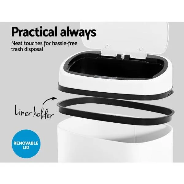 Automatic Motion Sensor Rubbish Bin 68L - White