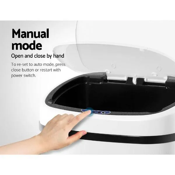 Automatic Motion Sensor Rubbish Bin 68L - White