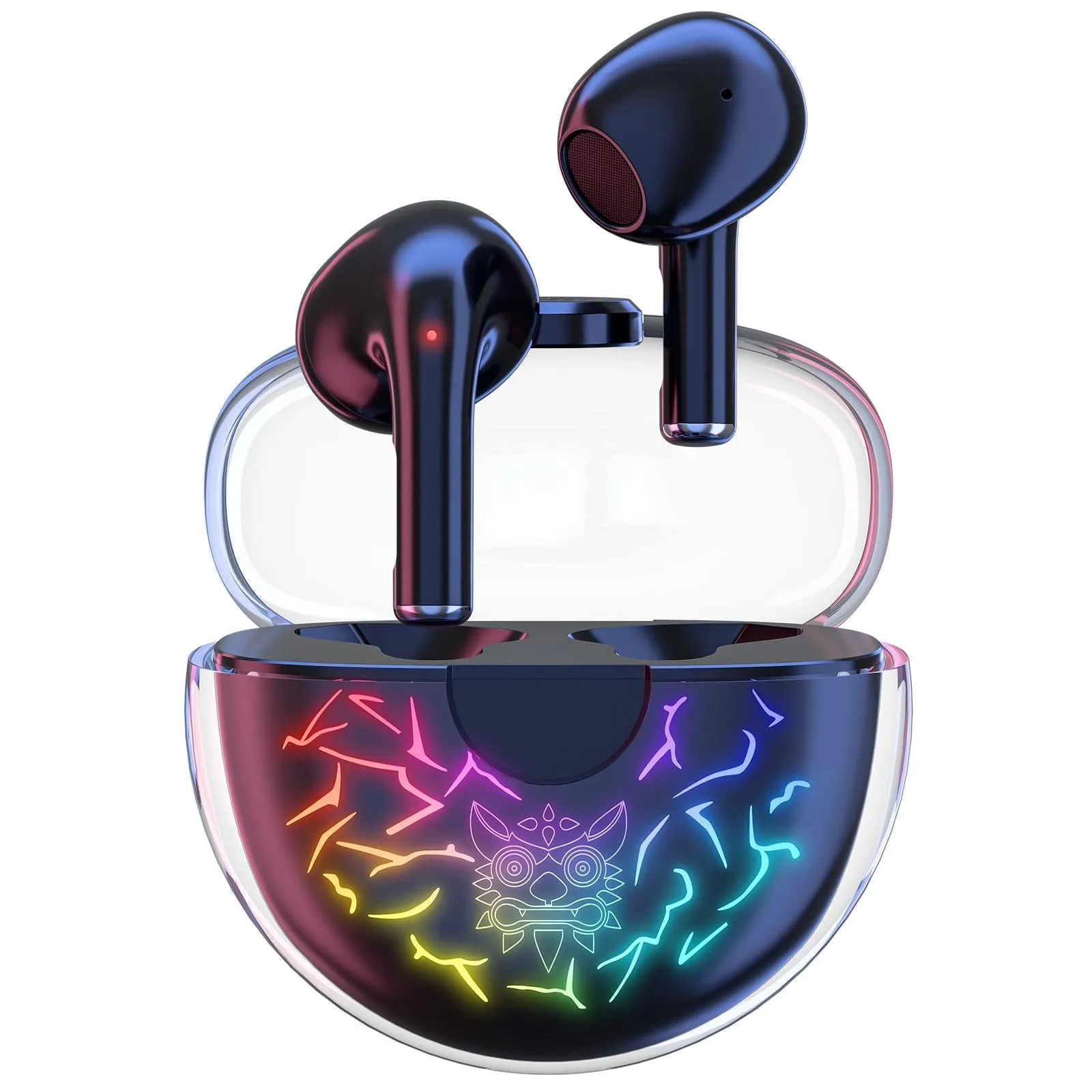 Black Wireless Gaming Earphones with Bluetooth
