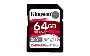 Card 64Gb Kingston Canvas React Plus Sdxc 300Mb/S
