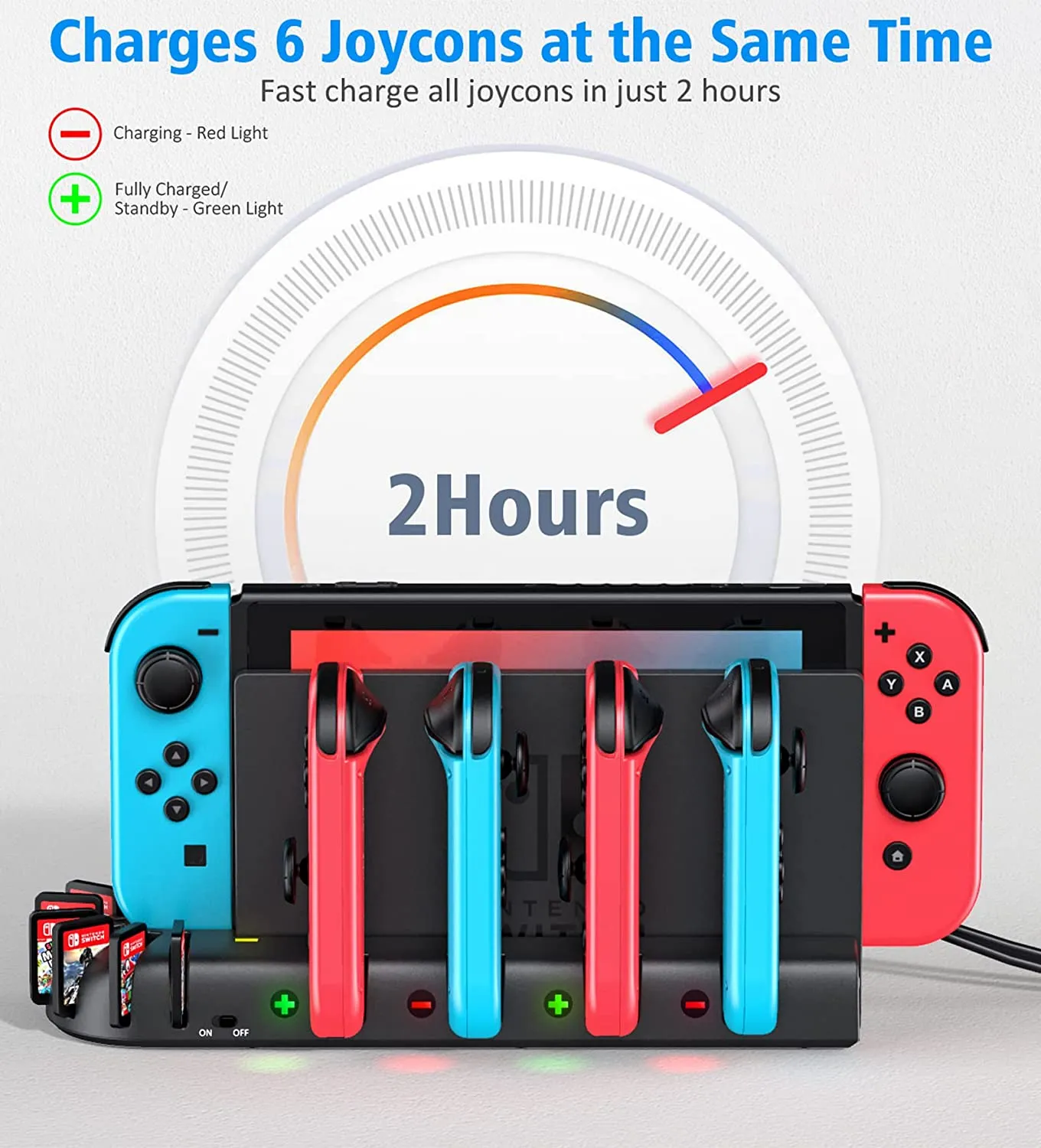 Charging Dock Compatible with Nintendo Switch Controllers