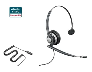 Cisco Certified Plantronics EncorePro HW710 Headset Bundle for Cisco 69xx, 78xx, 79xx, 89xx, 99xx Series