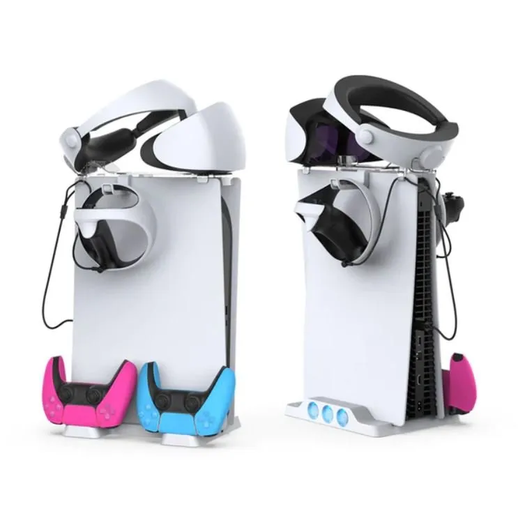 Dobe PS5 VR2 Stand Kit with Magnetic Fast Charging Cable TP5-2523