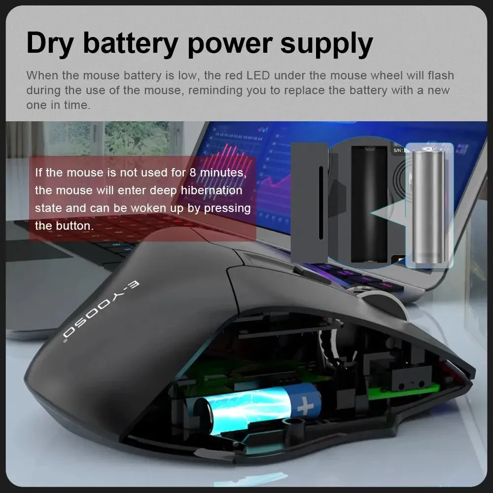 E Yooso x 31 Wireless Gaming Mouse for Big Hands 4800 Dpi 5 Buttons Paw3212 Sensor