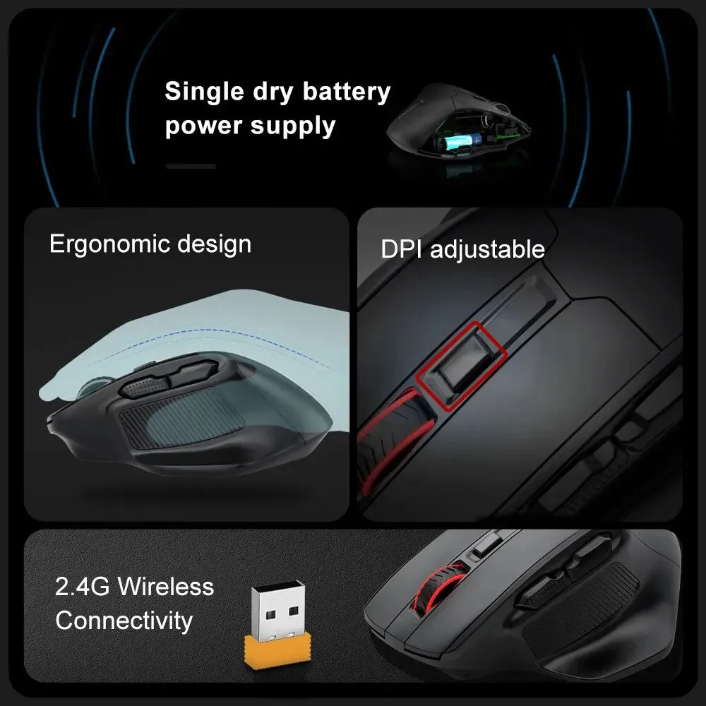 E Yooso x 31 Wireless Gaming Mouse for Big Hands 4800 Dpi 5 Buttons Paw3212 Sensor