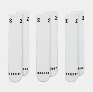 Essential Crew 3 pack Mens Socks (White)