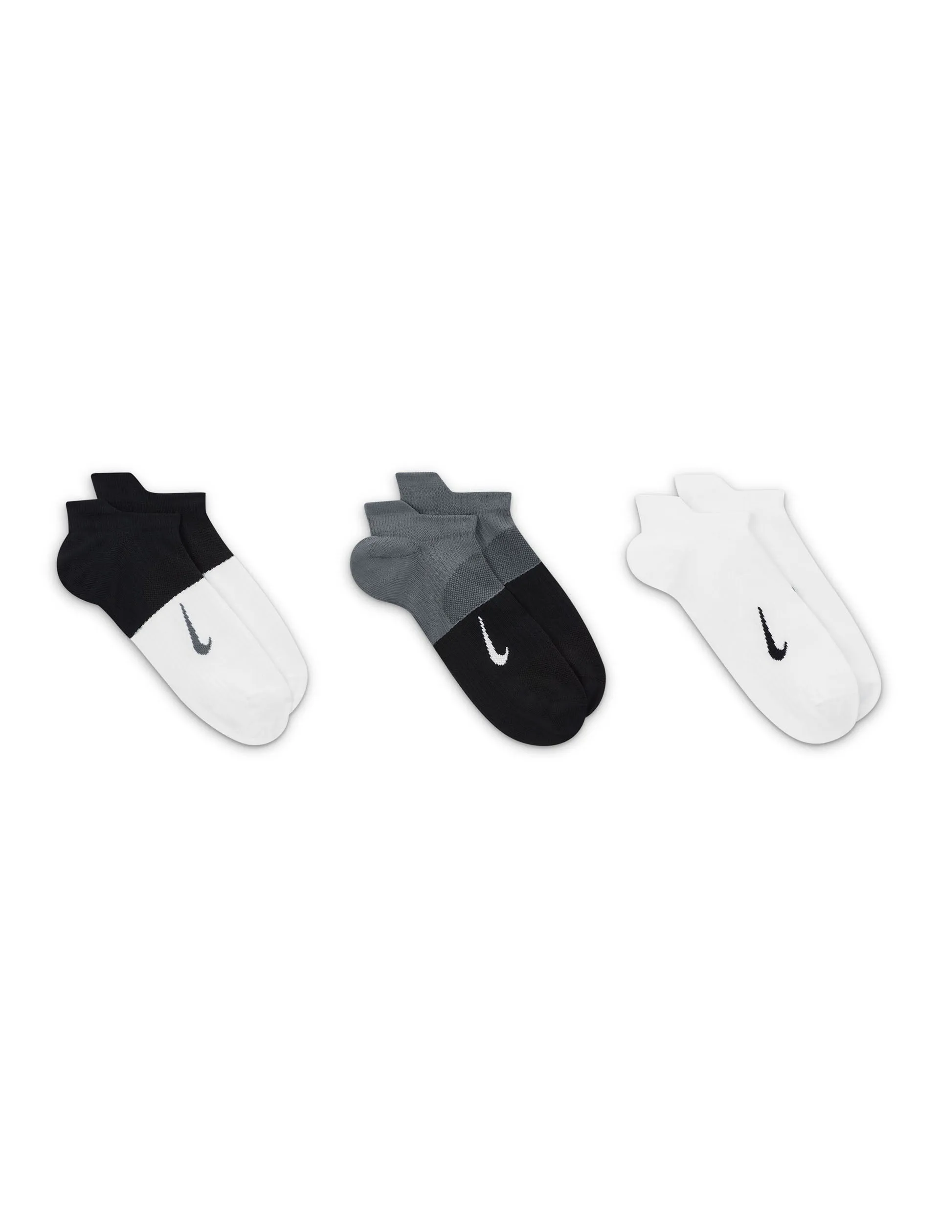 Everyday Plus Lightweight Socks (3 Pairs) - White/Black/Grey