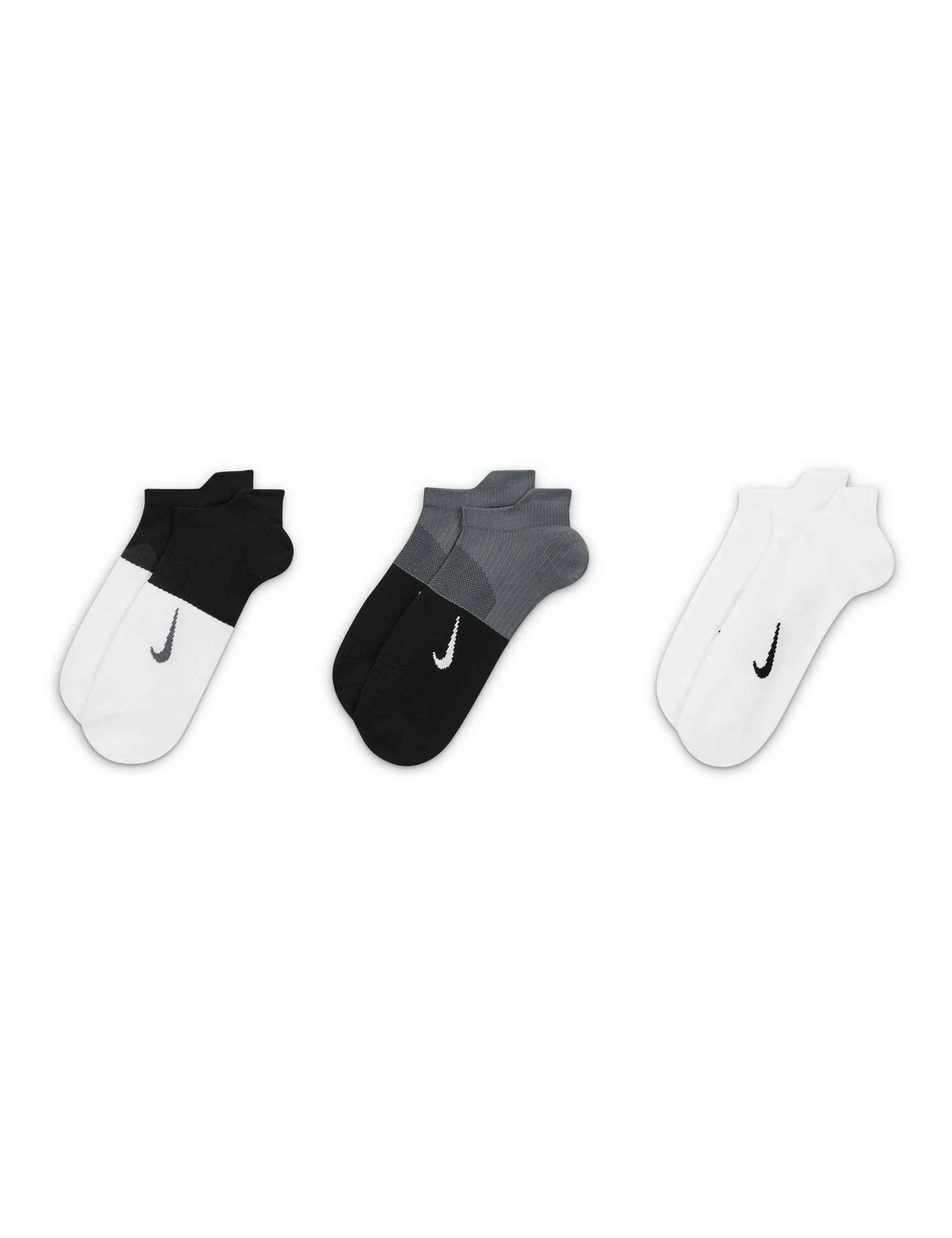 Everyday Plus Lightweight Socks (3 Pairs) - White/Black/Grey