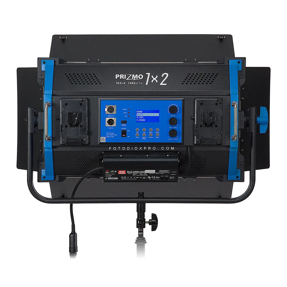 Fotodiox Pro FACTOR Prizmo 300 RGB W LED Light - 1x2' Multi Color Dimmable Studio Light with Special Effects Settings & Softbox
