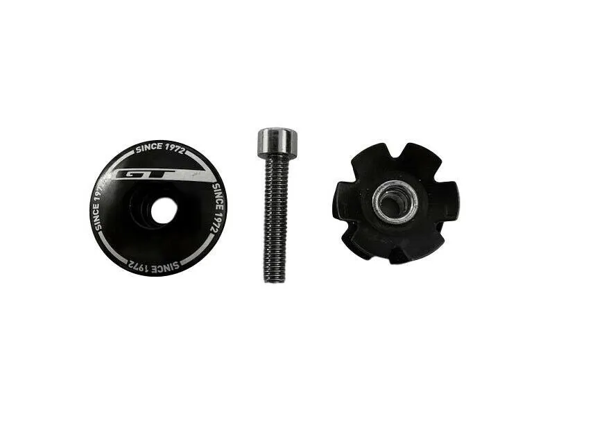 GT Alloy A-Head Cap 1 1/8” (28.6mm) Star Nut Black 28.6mm
