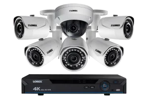 IP Camera System with 6 Security Cameras & Lorex Cloud Connectivity