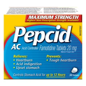 Johnson & Johnson PEPCID AC ® Maximum Strength Antacid Tablets, 8 Count
