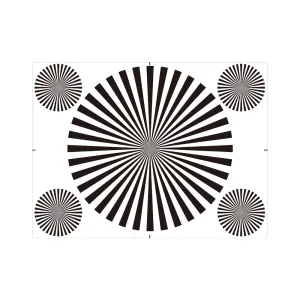 Lens Backfocus Test Chart 400x300mm 36 cycles with corner stars