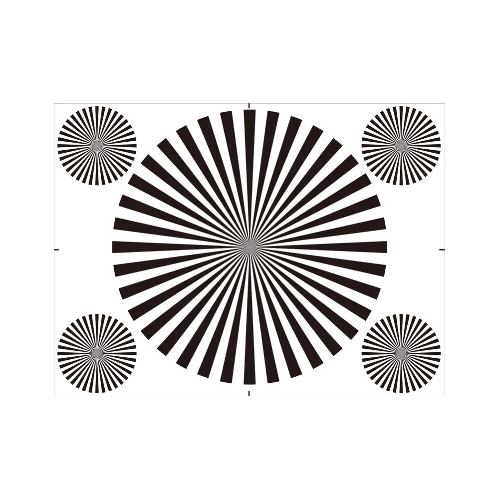 Lens Backfocus Test Chart 400x300mm 36 cycles with corner stars