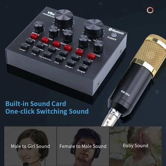 Microphone Condenser Recording Profesional Broadcasting