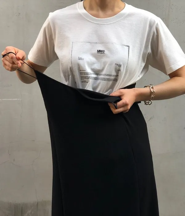 MM6 MAISON MARGIELA/RECORDING PAPER PRINTED TEE(WHITE)