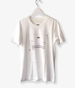 MM6 MAISON MARGIELA/RECORDING PAPER PRINTED TEE(WHITE)