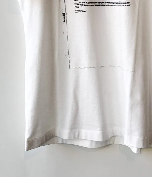 MM6 MAISON MARGIELA/RECORDING PAPER PRINTED TEE(WHITE)