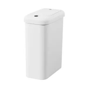 Morandi Slim Bathroom Trash Can - 10L /2.6 Gallon - White