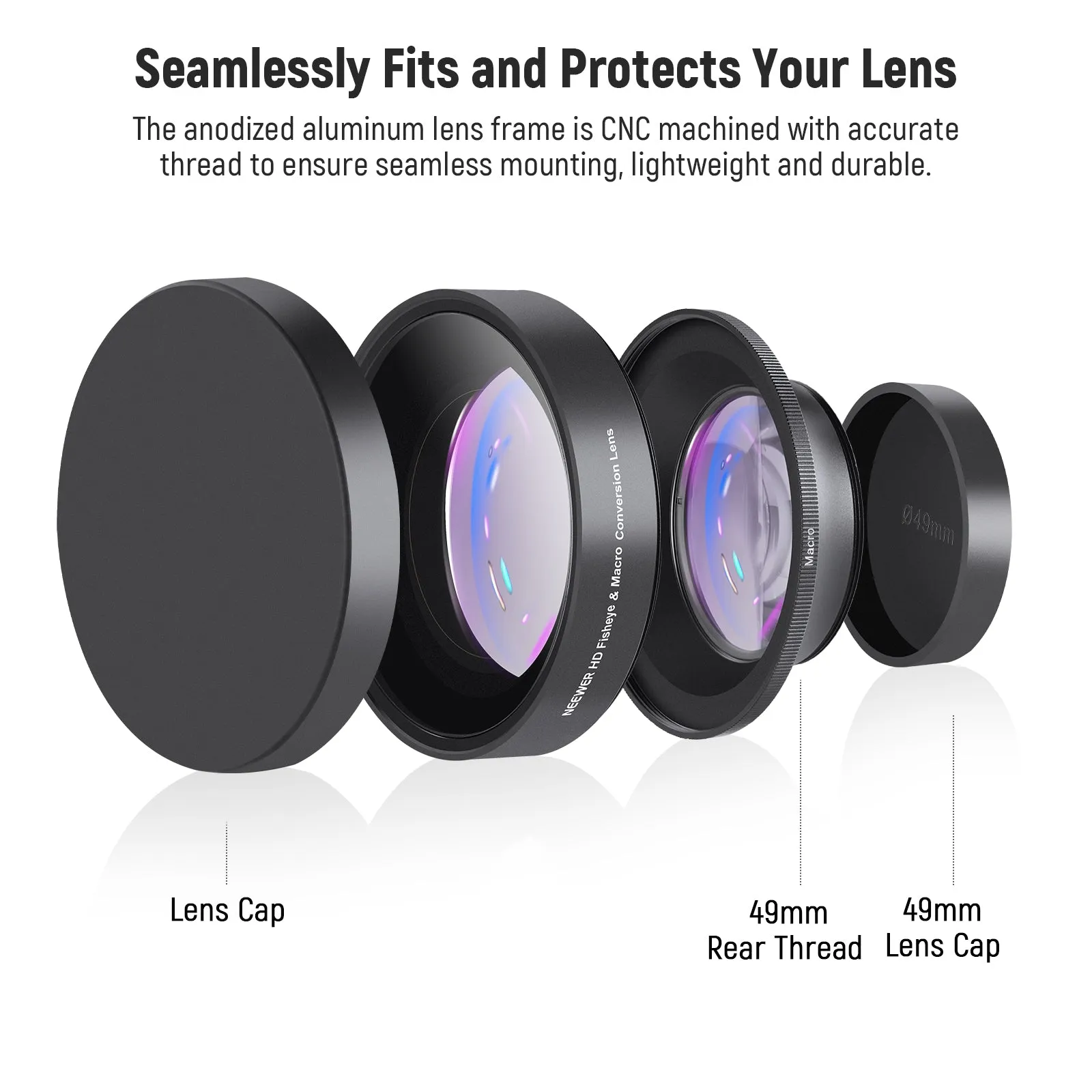 NEEWER LS-20 0.43X HD 2 in 1 Fisheye & Macro Lens