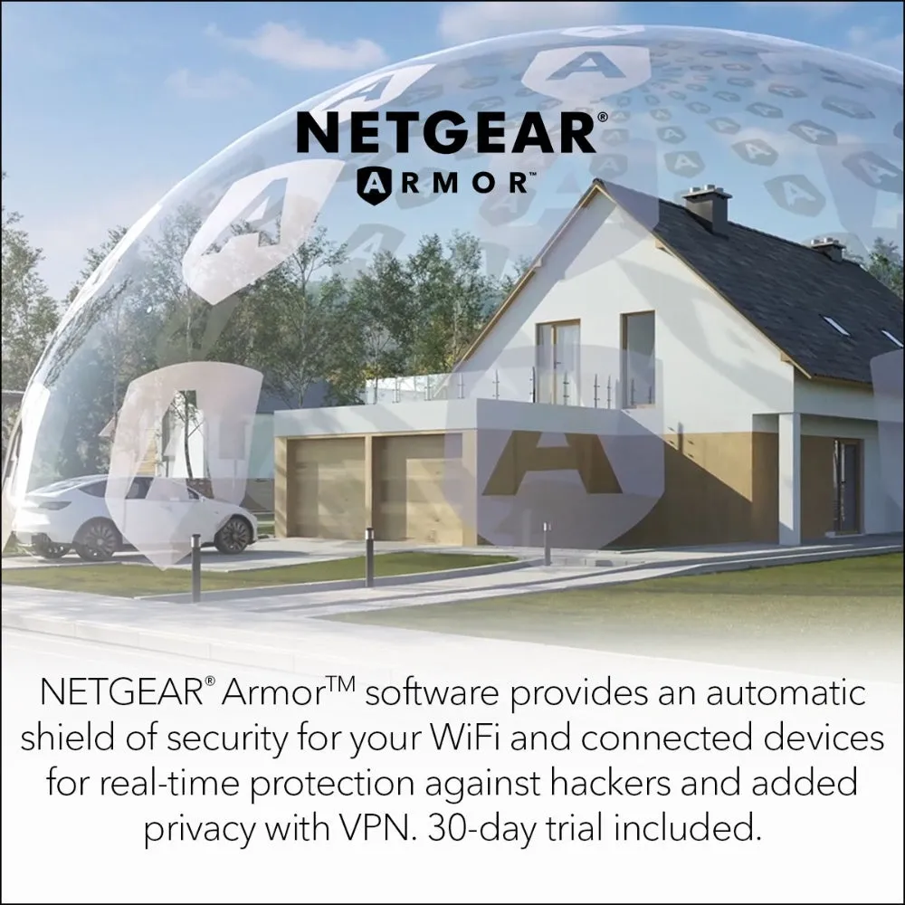 NETGEAR Orbi 770 Series Tri-Band WiFi 7 Mesh Network System (RBE773) - Router   2 Satellite Extenders, Security Features, Up to 11Gbps, Covers up to 8,000 sq. ft., 100 Devices, 2.5 Gig Internet Port