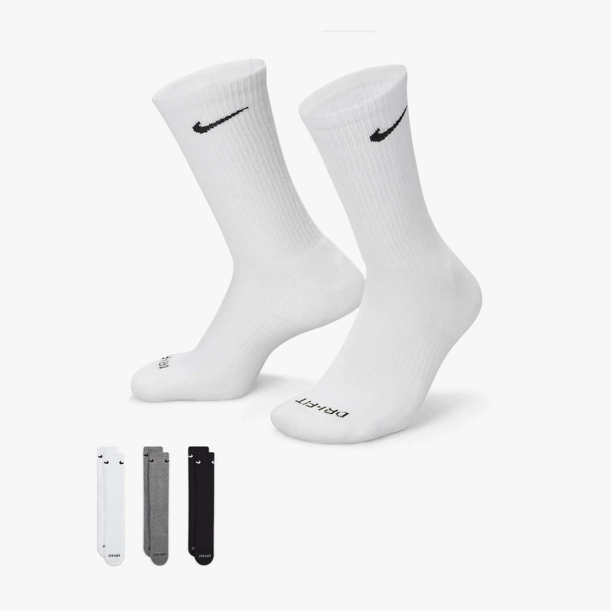 NIKE | EVERYDAY PLUS CUSHIONED TRAINING CREW SOCKS { MULTI-COLOR