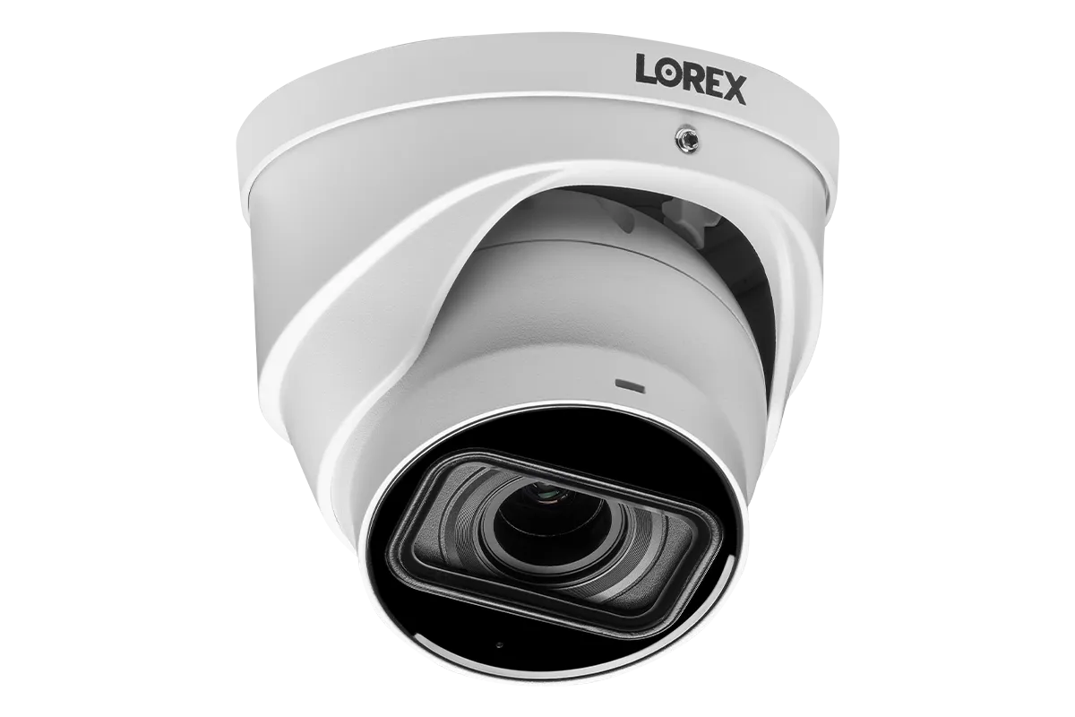 Nocturnal Series Lorex N4 - 4K IP Wired Dome Security Camera with Motorized Varifocal Lens, Real-Time 30FPS Recording and IK10 Vandal Proof