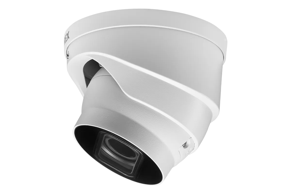 Nocturnal Series Lorex N4 - 4K IP Wired Dome Security Camera with Motorized Varifocal Lens, Real-Time 30FPS Recording and IK10 Vandal Proof