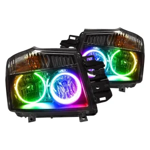 Oracle LED Headlight Halo Kit Nissan Titan (2004-2007) Multicolored RGB