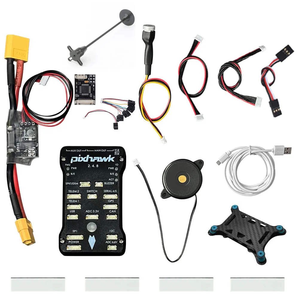 Original Pixhawk PX4 Autopilot 32 Bit PIX 2.4.8 Drone Flight Controller with GPS stand Shock absorber Encoder Power module and Buzzer