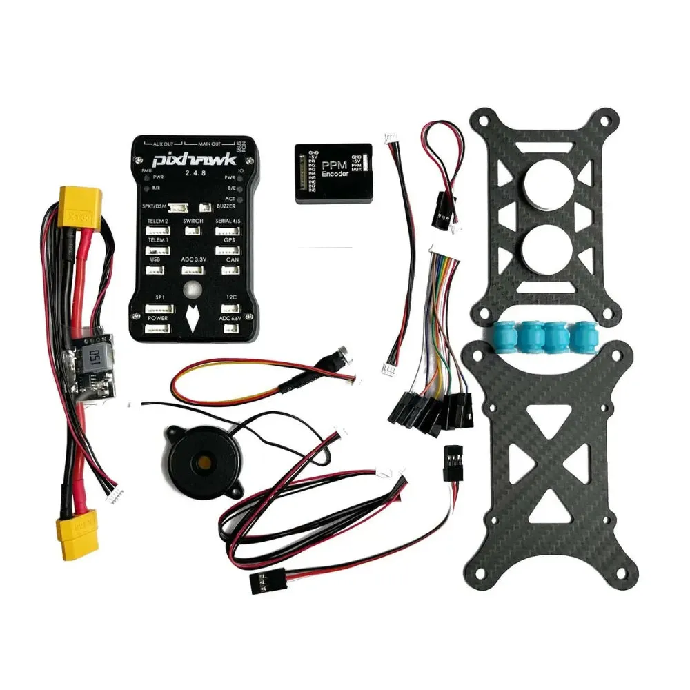 Original Pixhawk PX4 Autopilot 32 Bit PIX 2.4.8 Drone Flight Controller with GPS stand Shock absorber Encoder Power module and Buzzer