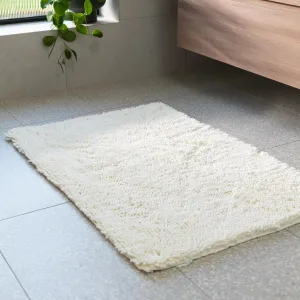 Pure Zone Chenille Noodle Bath Mat - Ecru - 60x90cm
