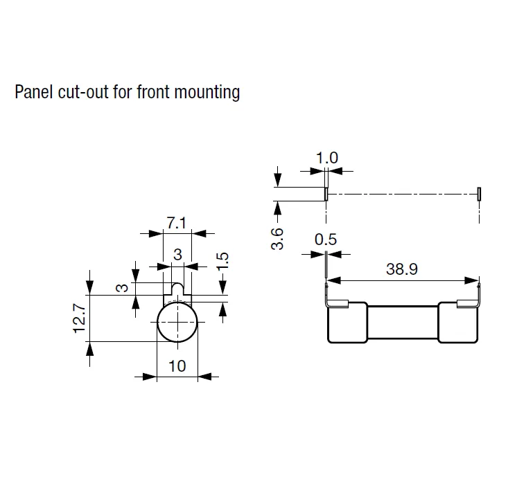 PV10-2A1000VDCP10gPV, AEO 10.3x38 GpV Solar Fuse 2Amp, 1000VDC @ 10kA, UL2579, IEC 60269, GB13539