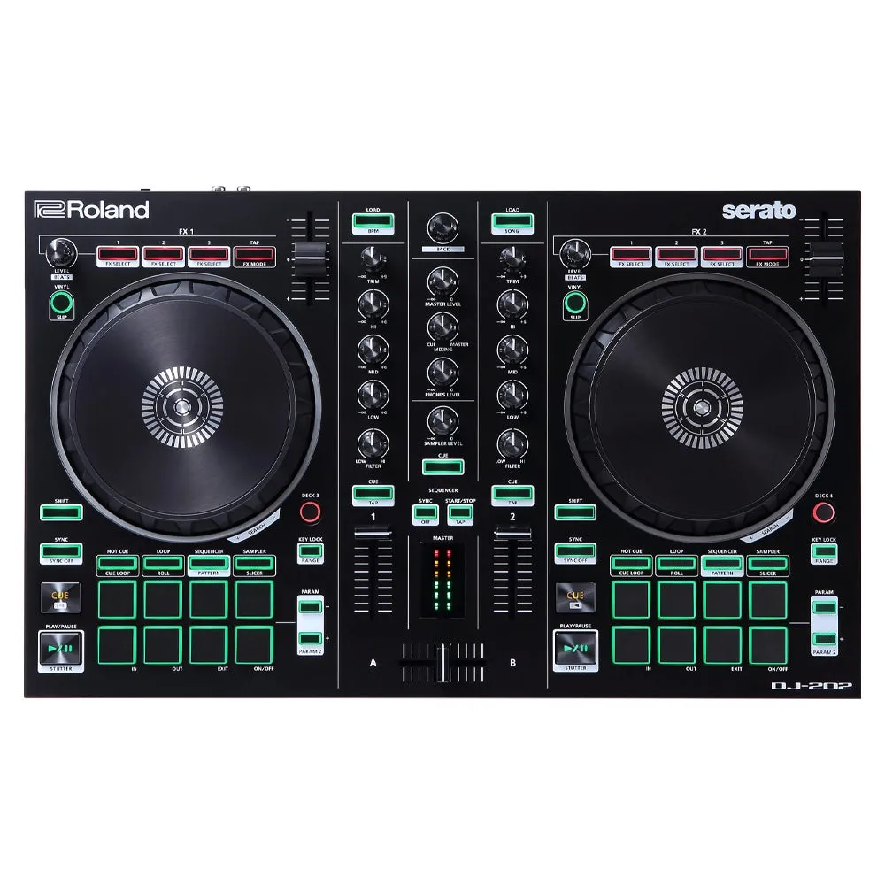 Roland DJ-202 2-channel Serato DJ Controller with Drum Machine