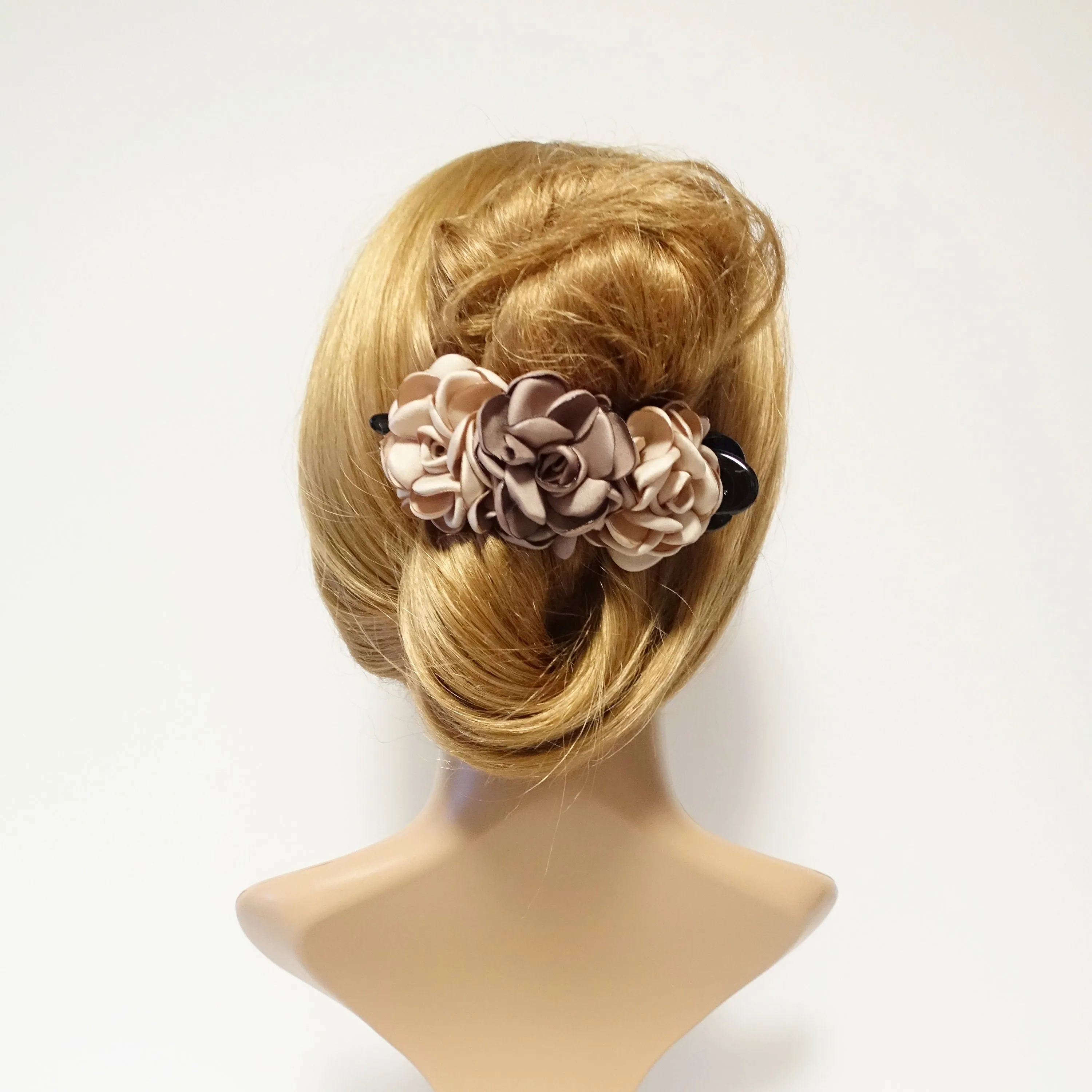 Rose Decorative 6 Prong Side hair Slide Jaw Claw Clip Clamp Flower Hair Accessories