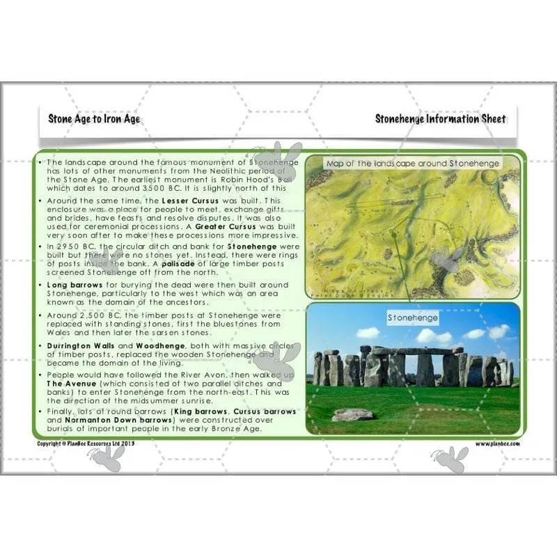 The Prehistoric World Topic (Stone Age to Iron Age)