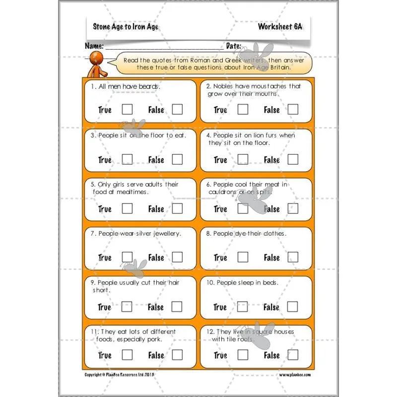 The Prehistoric World Topic (Stone Age to Iron Age)