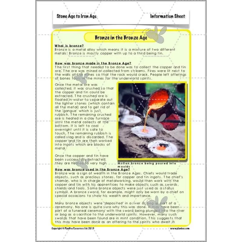 The Prehistoric World Topic (Stone Age to Iron Age)