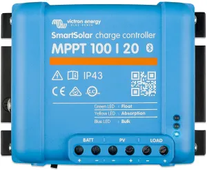 Victron Energy SmartSolar MPPT 100V 20 amp 12-24-Volt Solar Charge Controller (Bluetooth)