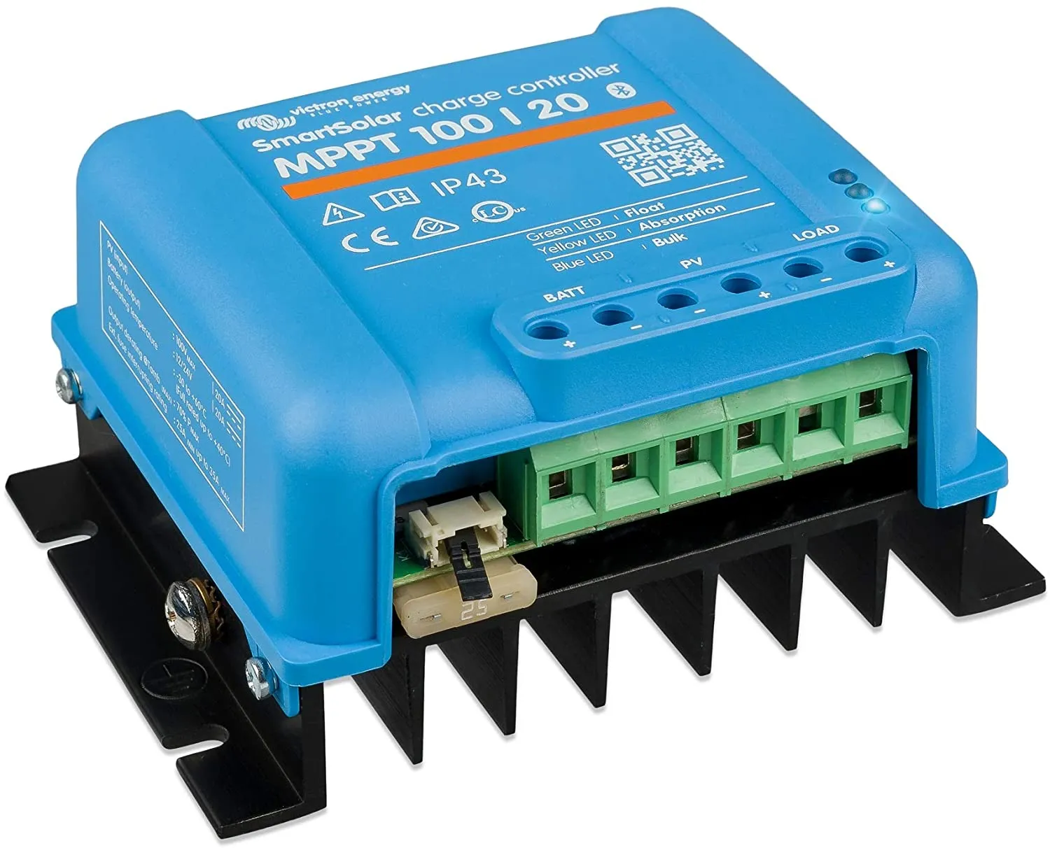 Victron Energy SmartSolar MPPT 100V 20 amp 12-24-Volt Solar Charge Controller (Bluetooth)