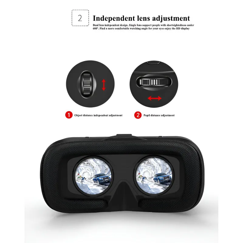 VR SHINECON SC-G06A Mobile Phone 3D Virtual Reality Glasses – Immersive VR Experience for Smartphones