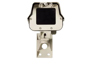 Weatherproof security camera enclosure with heater and blower